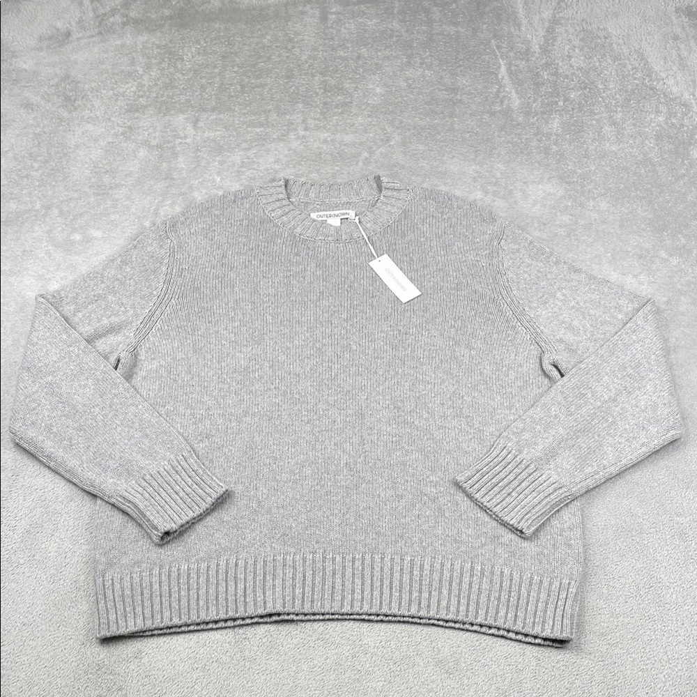 NEW Outerknown XL Cashmere Organic Cotton Men's‎ Gray Knit Sweater